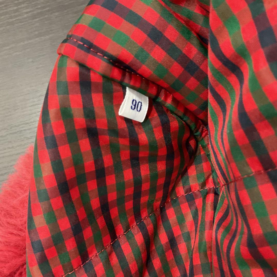 り*り様 familiar キッズ　赤 アウター ダウン　サイズ90 ガールズ