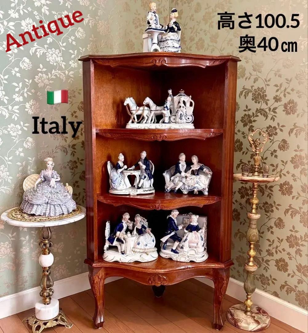 カモミール様 ご購入☆イタリア アンティーク 猫足 3段 飾り棚(レース付き)