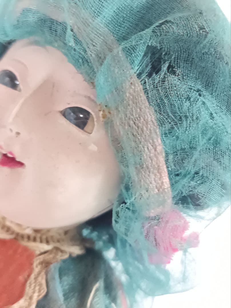 明治末〜大正初期 ビスクドール 木製ボディ アンティーク人形