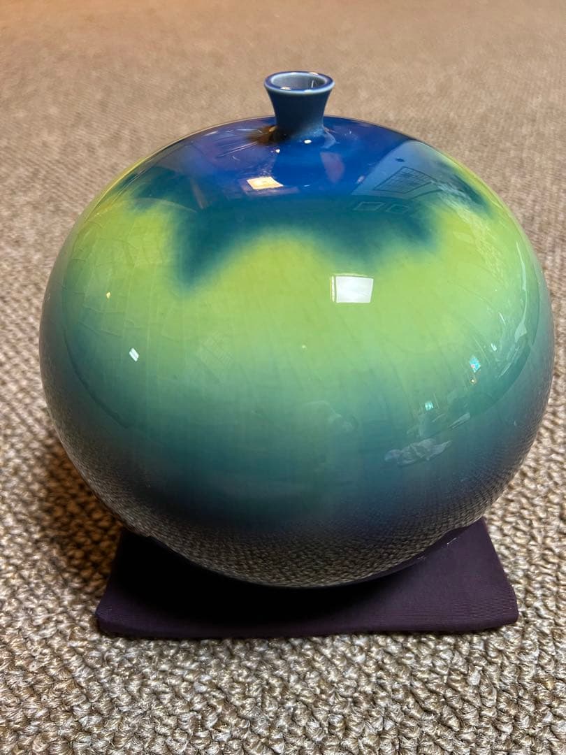 人間国宝　徳田八十吉作　壺