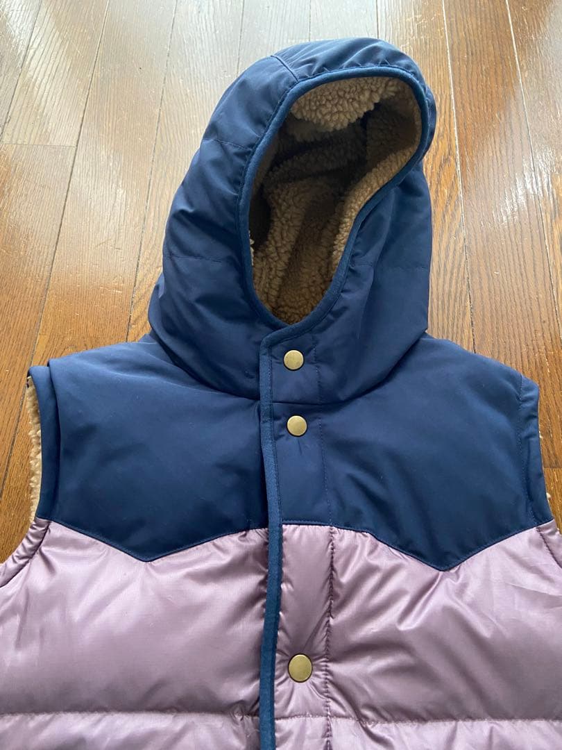 【良品】パタゴニア リバーシブルベスト パープル　キッズXXL