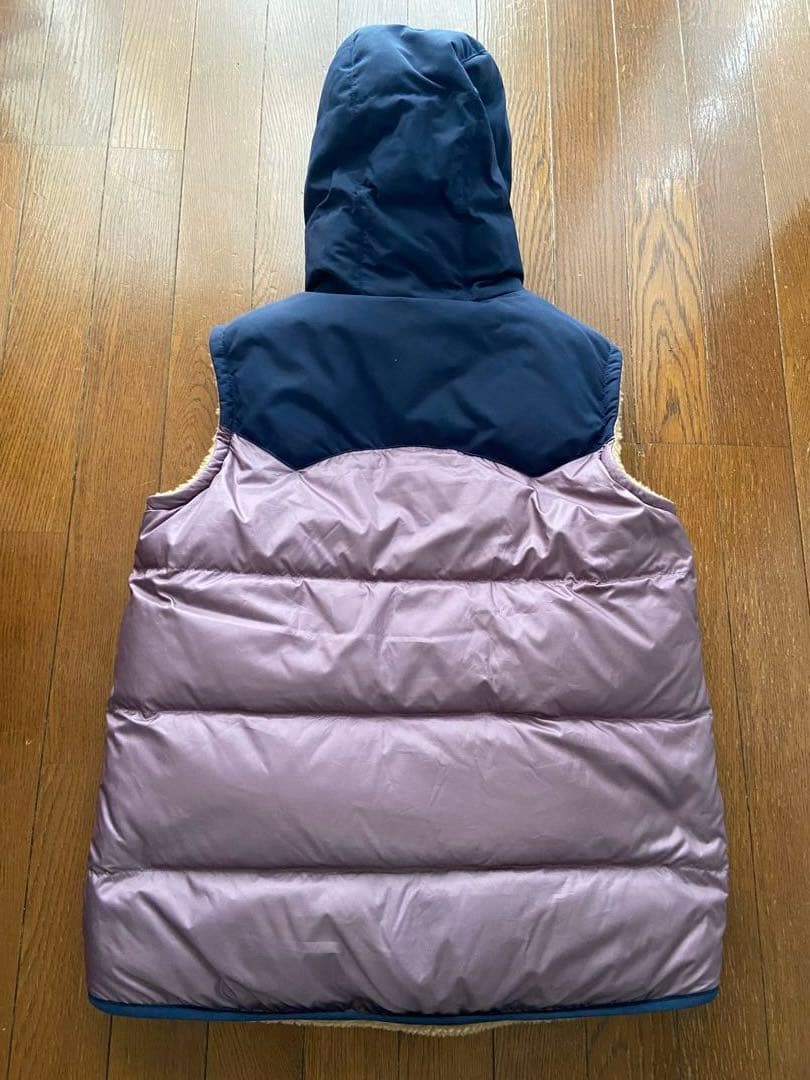 【良品】パタゴニア リバーシブルベスト パープル　キッズXXL