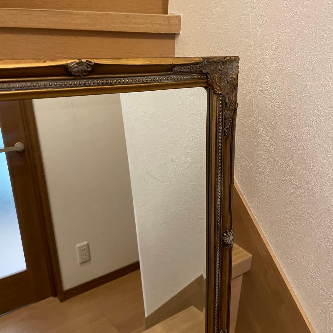 栄進物産　金縁　壁掛けミラー