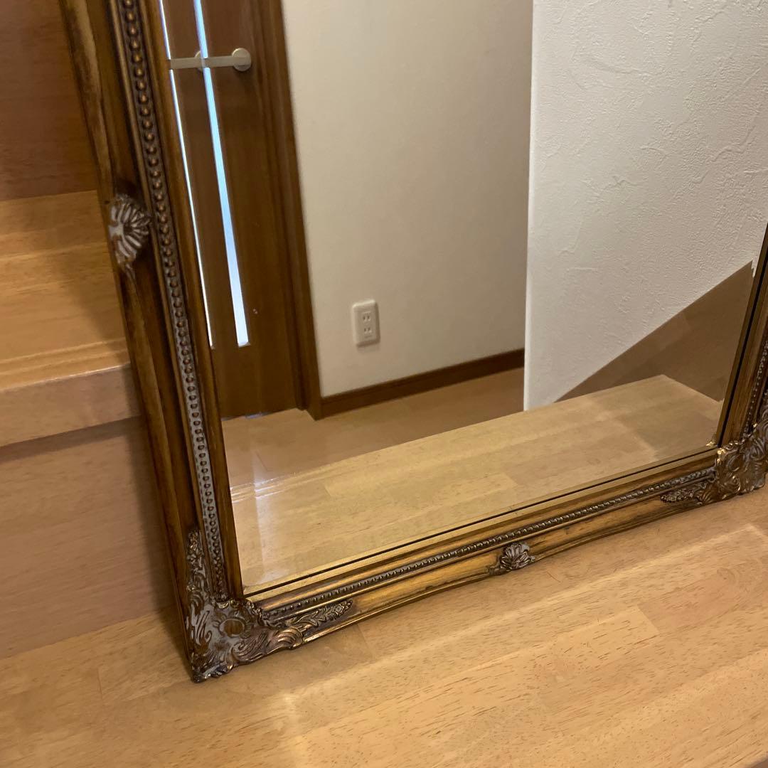 栄進物産　金縁　壁掛けミラー