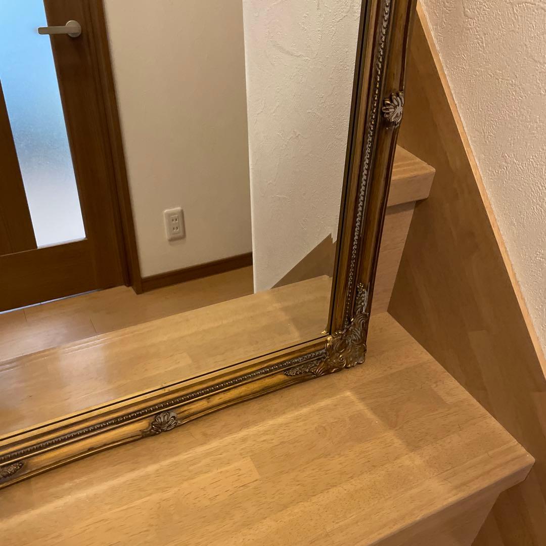 栄進物産　金縁　壁掛けミラー