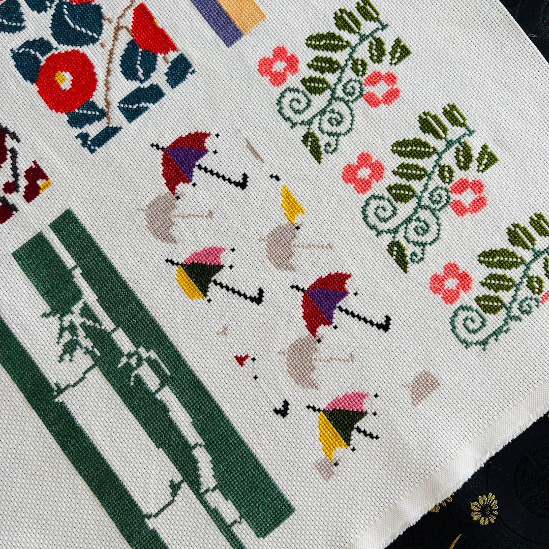 【完成品】クロスステッチ　竹久夢二　サンプラー　B4フレーム用