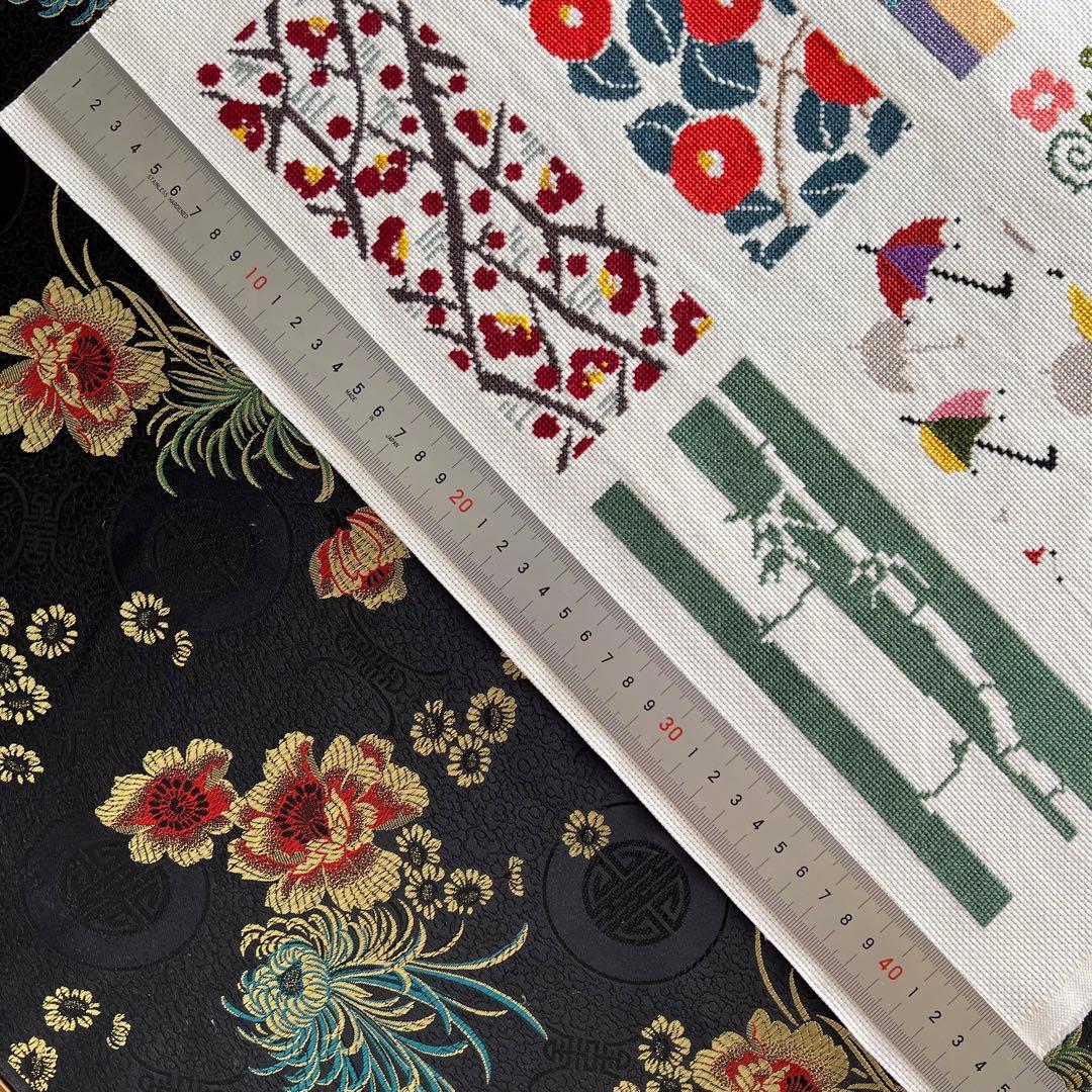 【完成品】クロスステッチ　竹久夢二　サンプラー　B4フレーム用