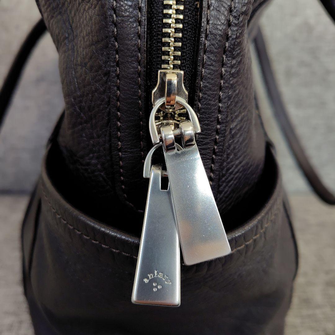 aniary アニアリ　シュリンクレザー 牛革 トートバッグ 保存袋　チャコール