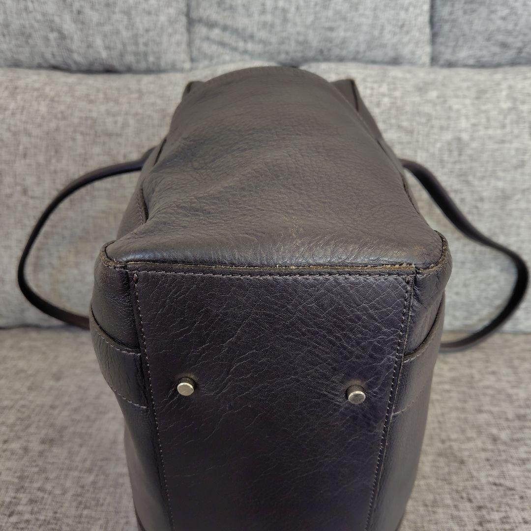 aniary アニアリ　シュリンクレザー 牛革 トートバッグ 保存袋　チャコール