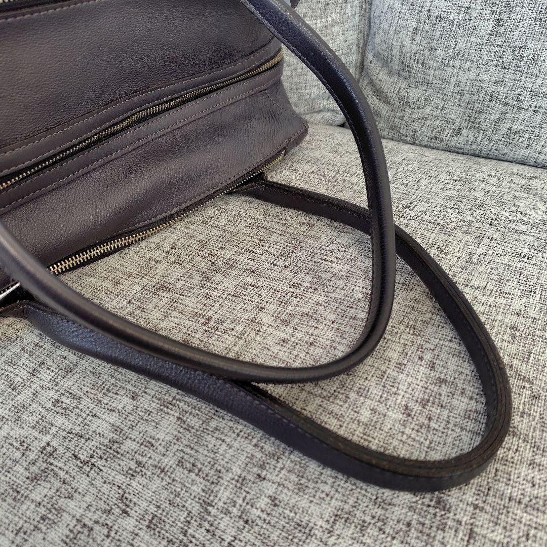 aniary アニアリ　シュリンクレザー 牛革 トートバッグ 保存袋　チャコール