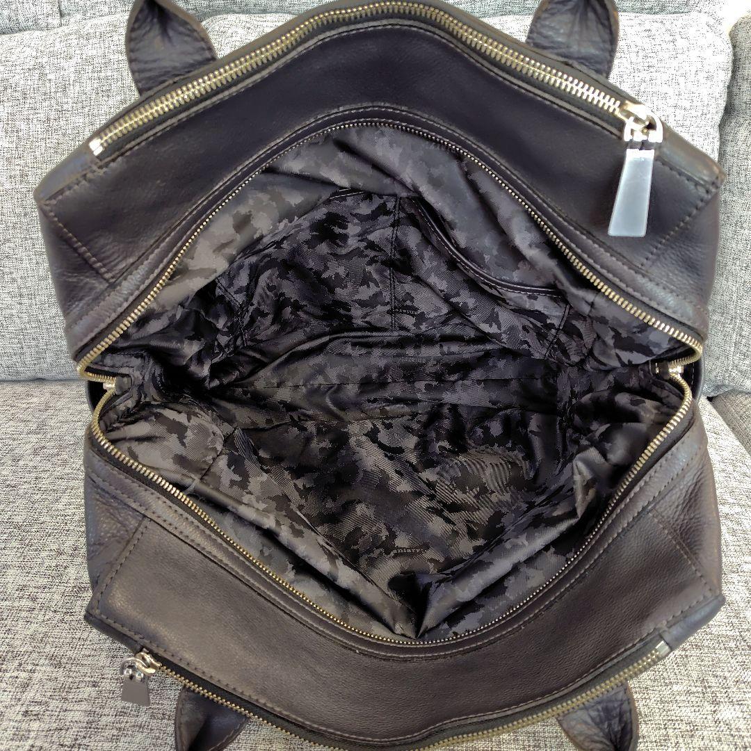 aniary アニアリ　シュリンクレザー 牛革 トートバッグ 保存袋　チャコール