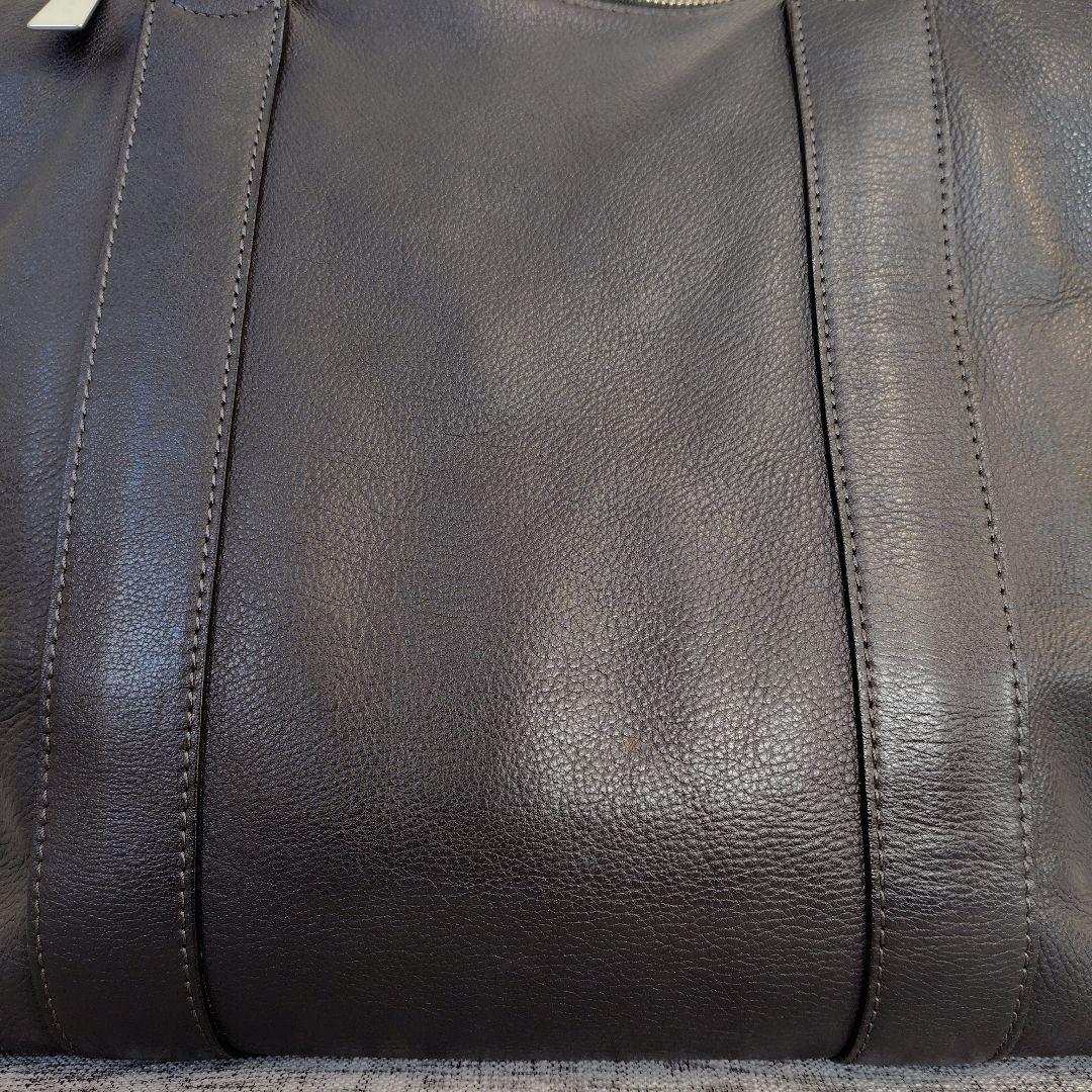 aniary アニアリ　シュリンクレザー 牛革 トートバッグ 保存袋　チャコール