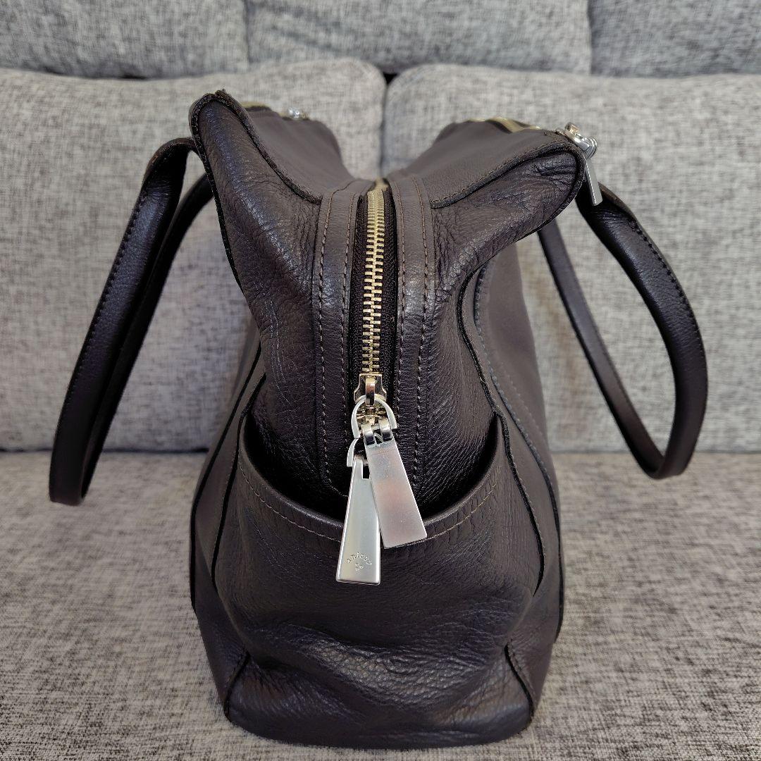 aniary アニアリ　シュリンクレザー 牛革 トートバッグ 保存袋　チャコール