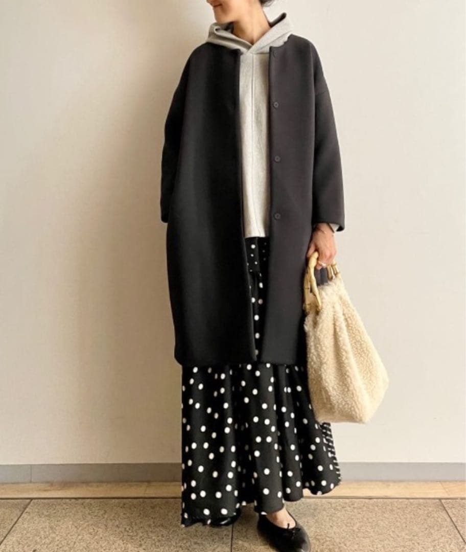 定価4.18万 ビアズリー ダンボールマルコート ブラック 軽い 裏地あり