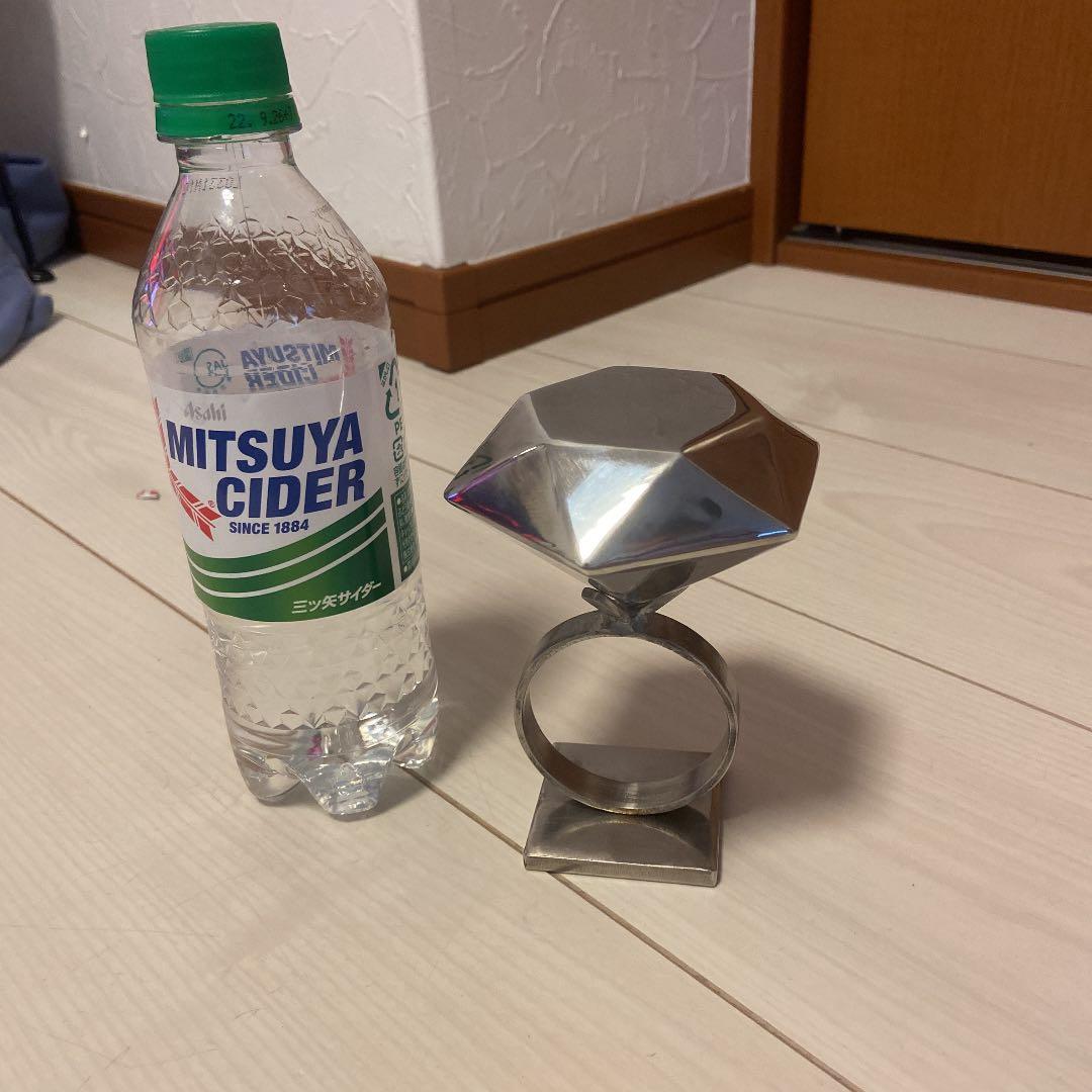 ステンレスダイヤモンド型　オブジェ