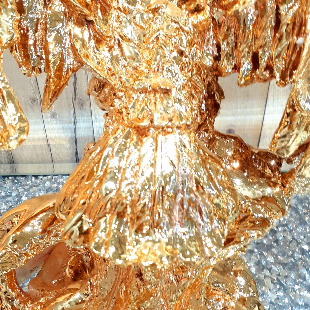 輸入雑貨　アニマルオブジェ　ピンクゴールド　『羽ばたく鷹・イーグル』　縁起物