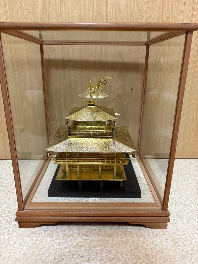 金閣寺風 金属製置物／高约さ23 cm