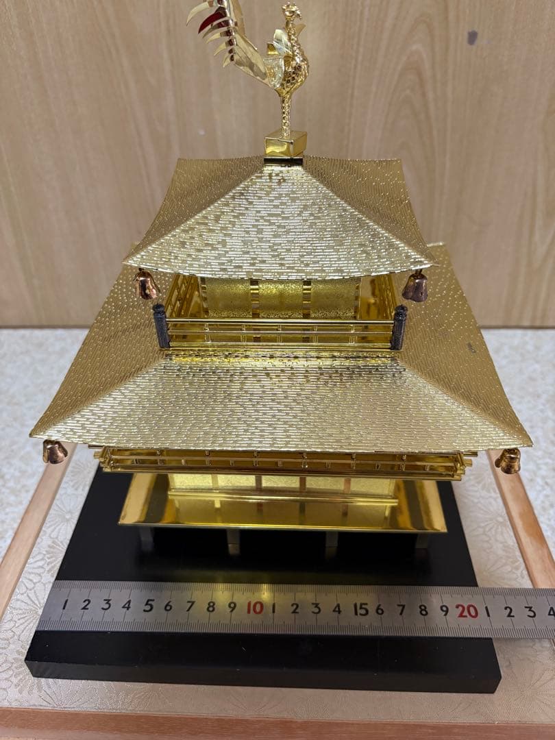 金閣寺風 金属製置物／高约さ23 cm