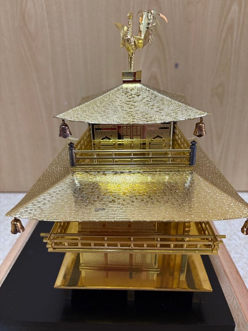 金閣寺風 金属製置物／高约さ23 cm