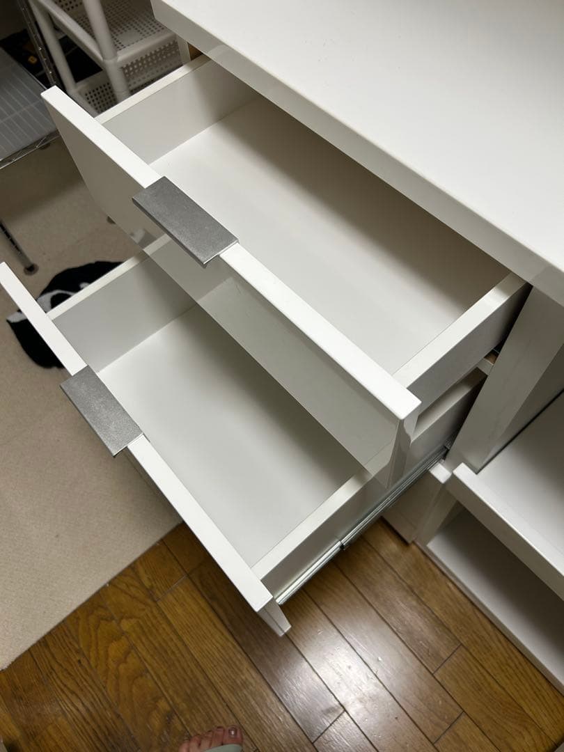 美品　ニトリ キッチンボード エトナ90KB WH/SI