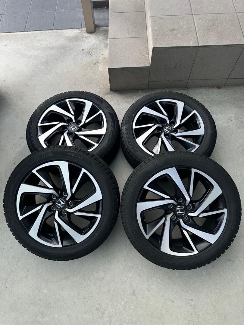 ヴェゼル 美品 18インチ スタッドレス タイヤ ホイール セット オデッセイ