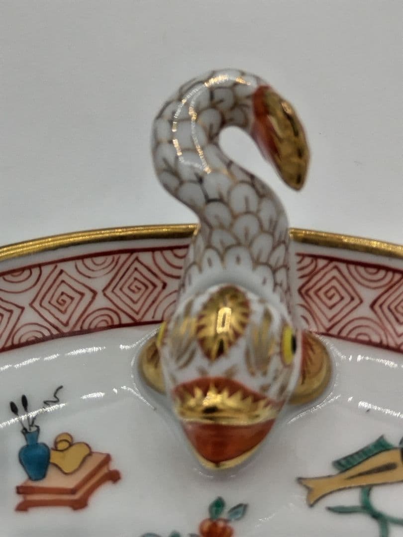 追加出品 HEREND「シノワズリ　ボワッソン」宝尽くし 小物入れ ミニトレイ