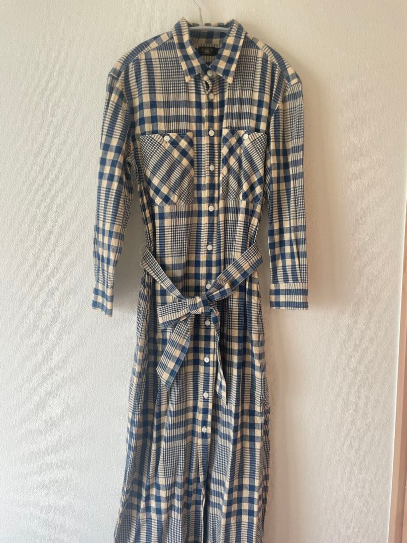 RRL ダブルアールエル　チェックシャツワンピース