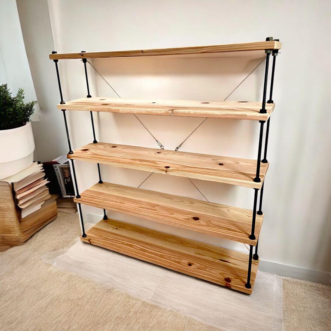 横幅80cm☆ボルトラック ワイヤークロス☆男前インテリア☆西海岸