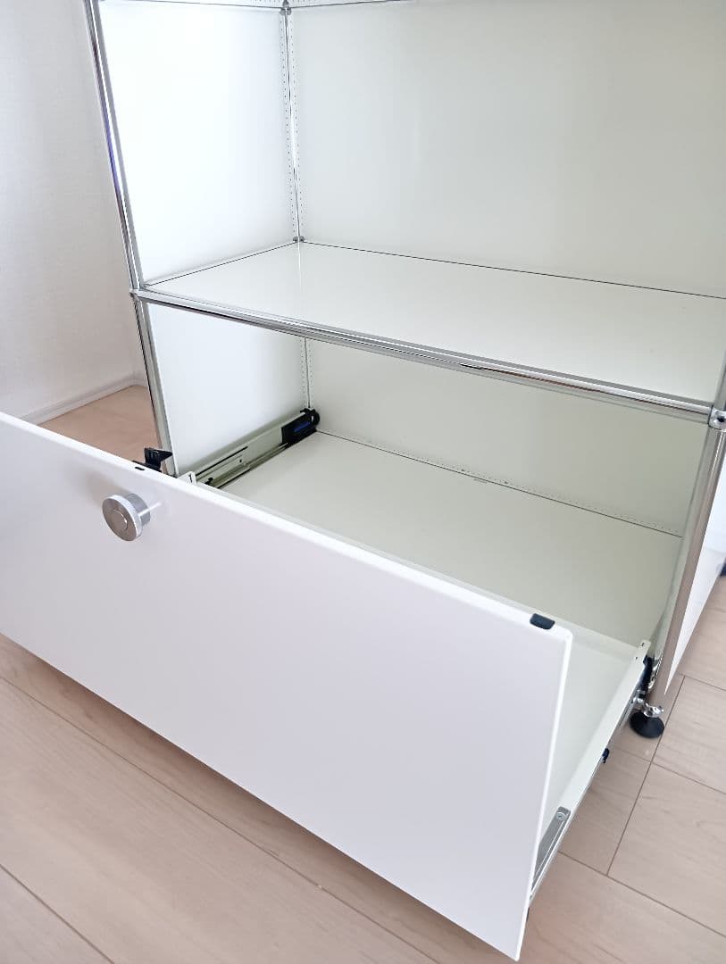 URMハラー　サイドボード　チェスト　２段　ホワイト　引き出し式