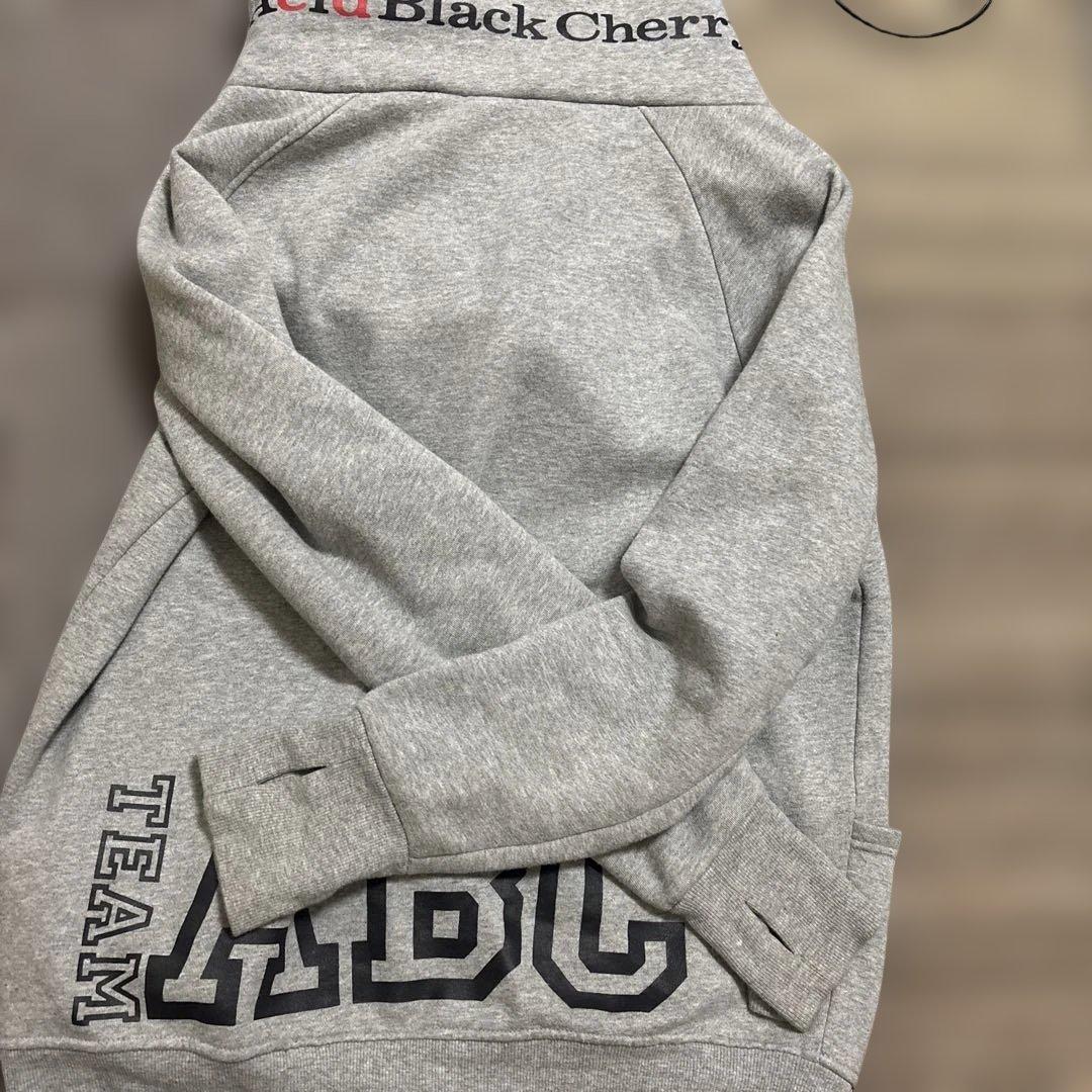 acid black cheryグレーパーカーフリーサイズ