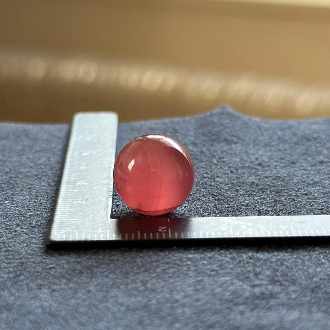 北海道稲倉石鉱山産 菱マンガン鉱 ロードクロサイト 14mm丸玉ビーズ #10