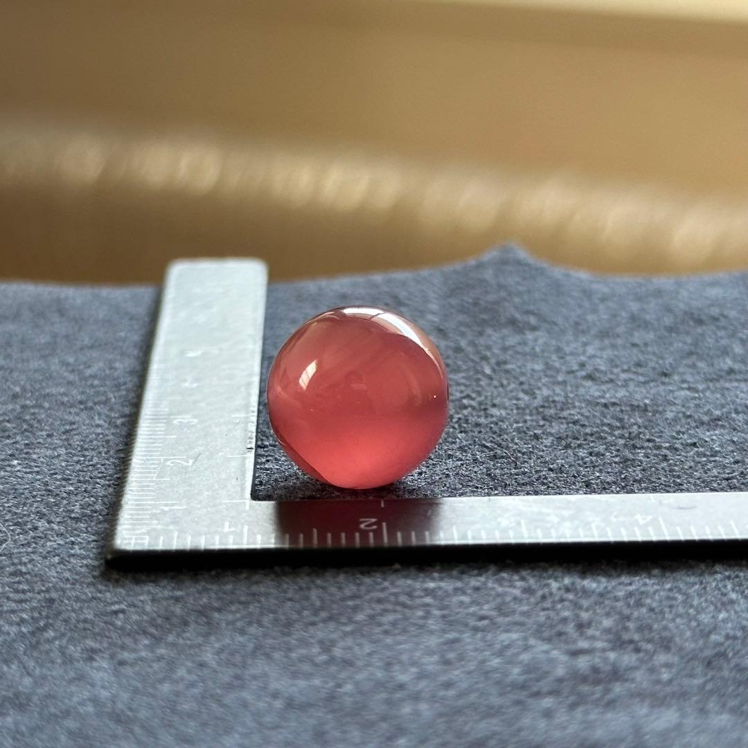 北海道稲倉石鉱山産 菱マンガン鉱 ロードクロサイト 14mm丸玉ビーズ #10