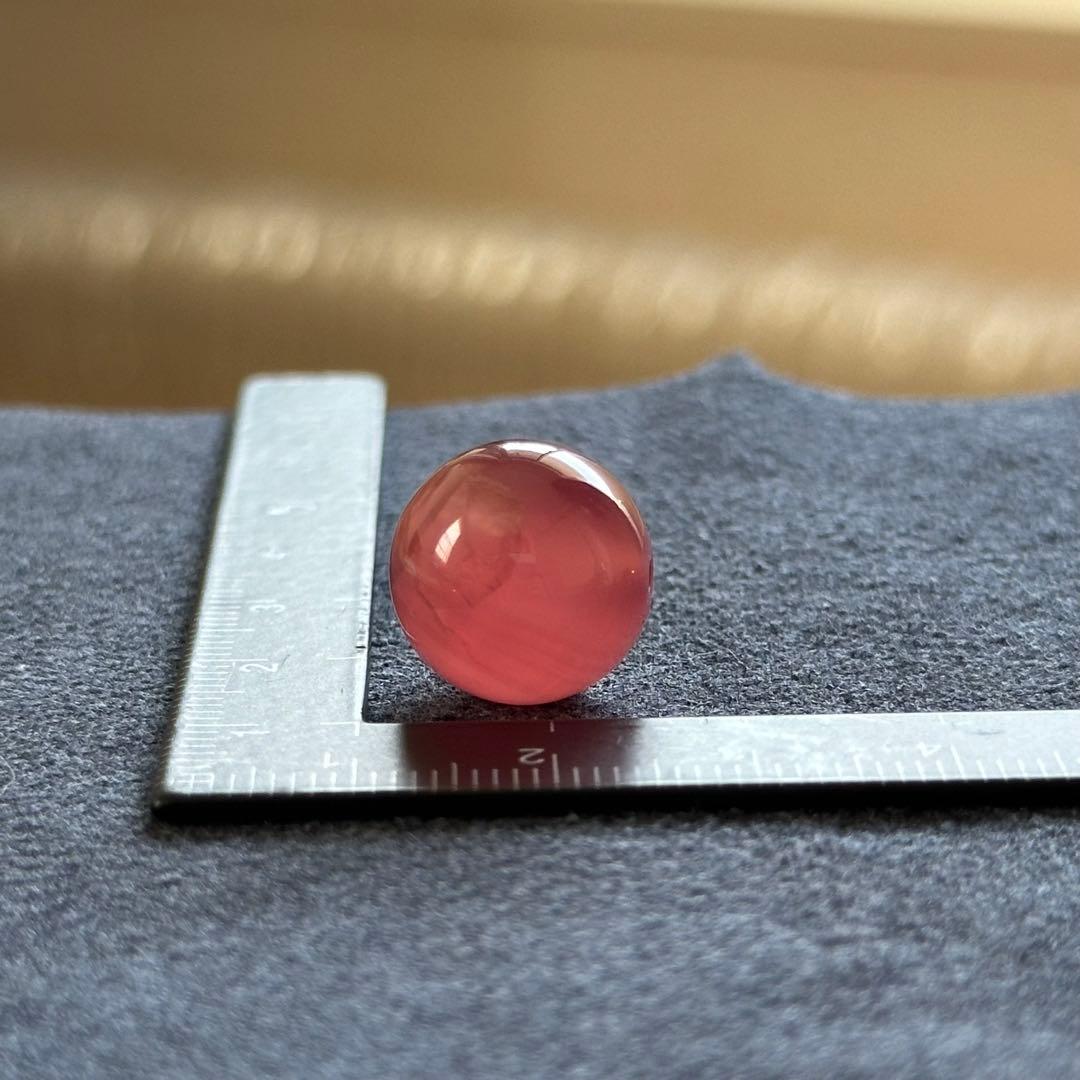 北海道稲倉石鉱山産 菱マンガン鉱 ロードクロサイト 14mm丸玉ビーズ #10