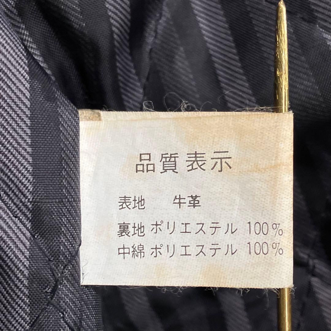 80s レザー A-2 フライトジャケット ブラック 牛革 VINTAGE 短丈