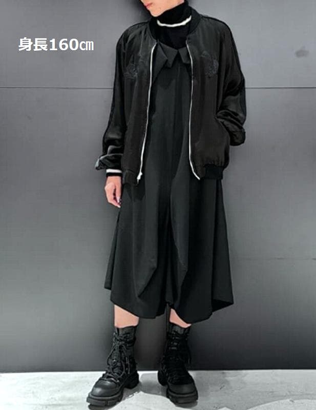 LIMI feu　ウールギャバ　立体切替　サロペットワンピース 　ヨウジヤマモト