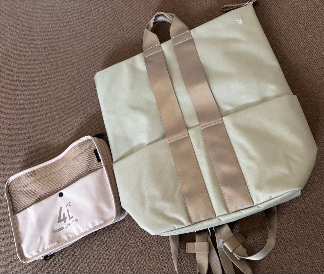 ミレスト　グレー ジュ　バックパック　 L STLAKT 圧縮ポーチ　セット