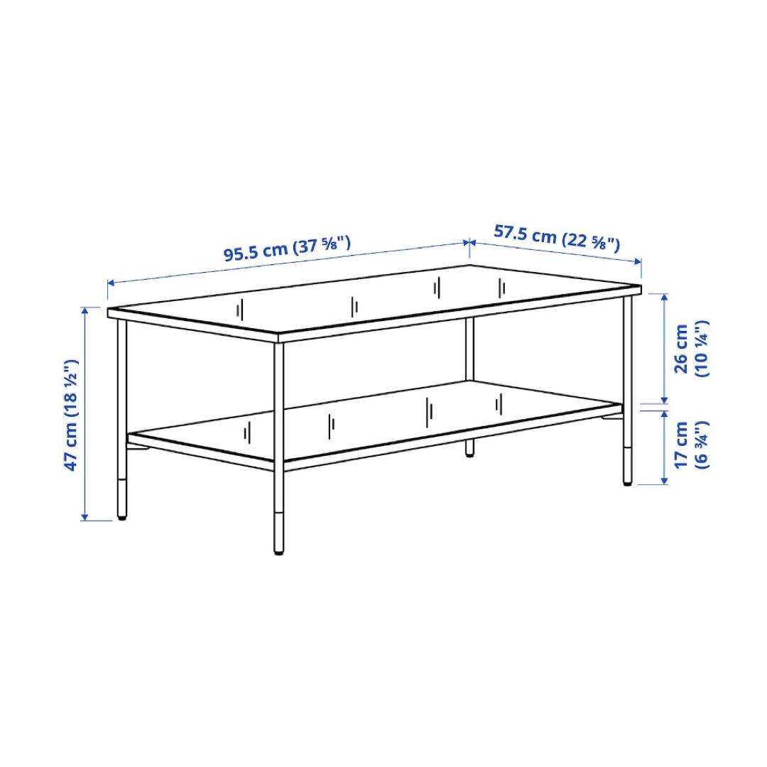 【美品】ÄSPERÖD コーヒーテーブル ブラック 96x58 cm