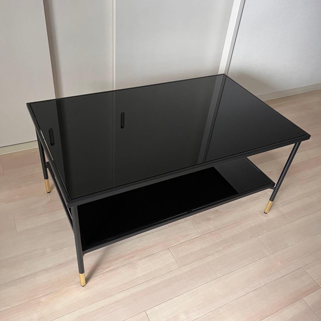 【美品】ÄSPERÖD コーヒーテーブル ブラック 96x58 cm
