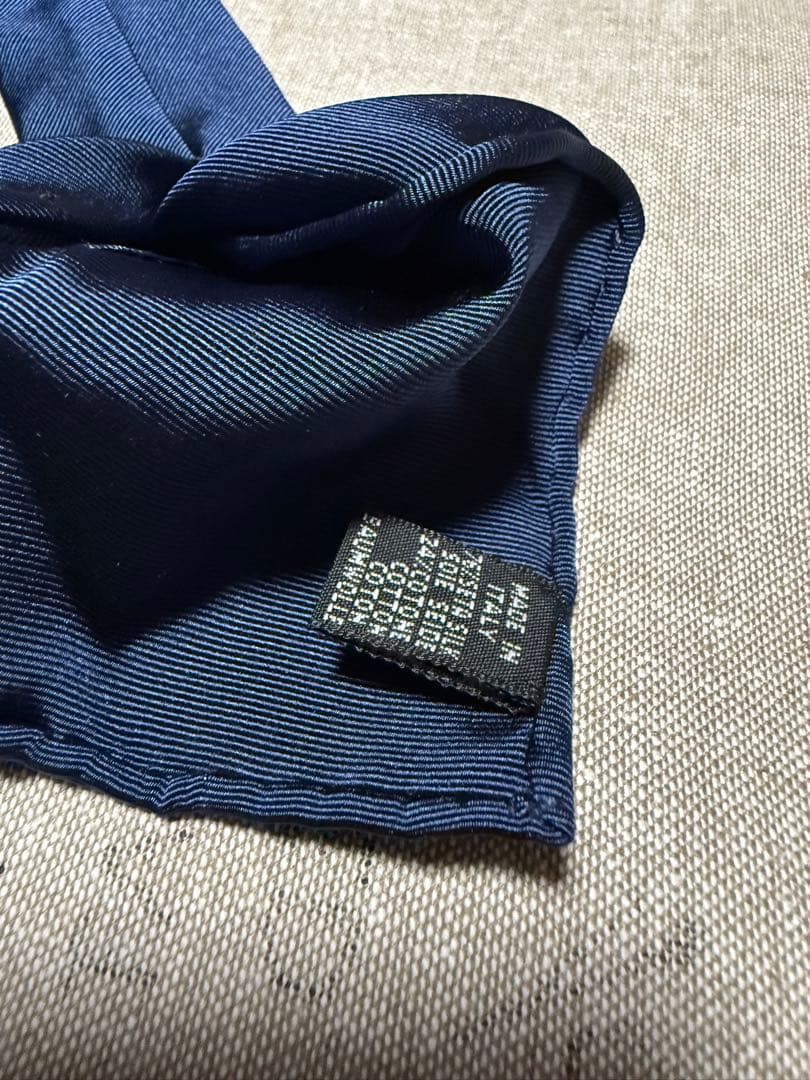 Franco Minucci／セッテピエゲ／ソリッドタイ／ネイビー／Italy製