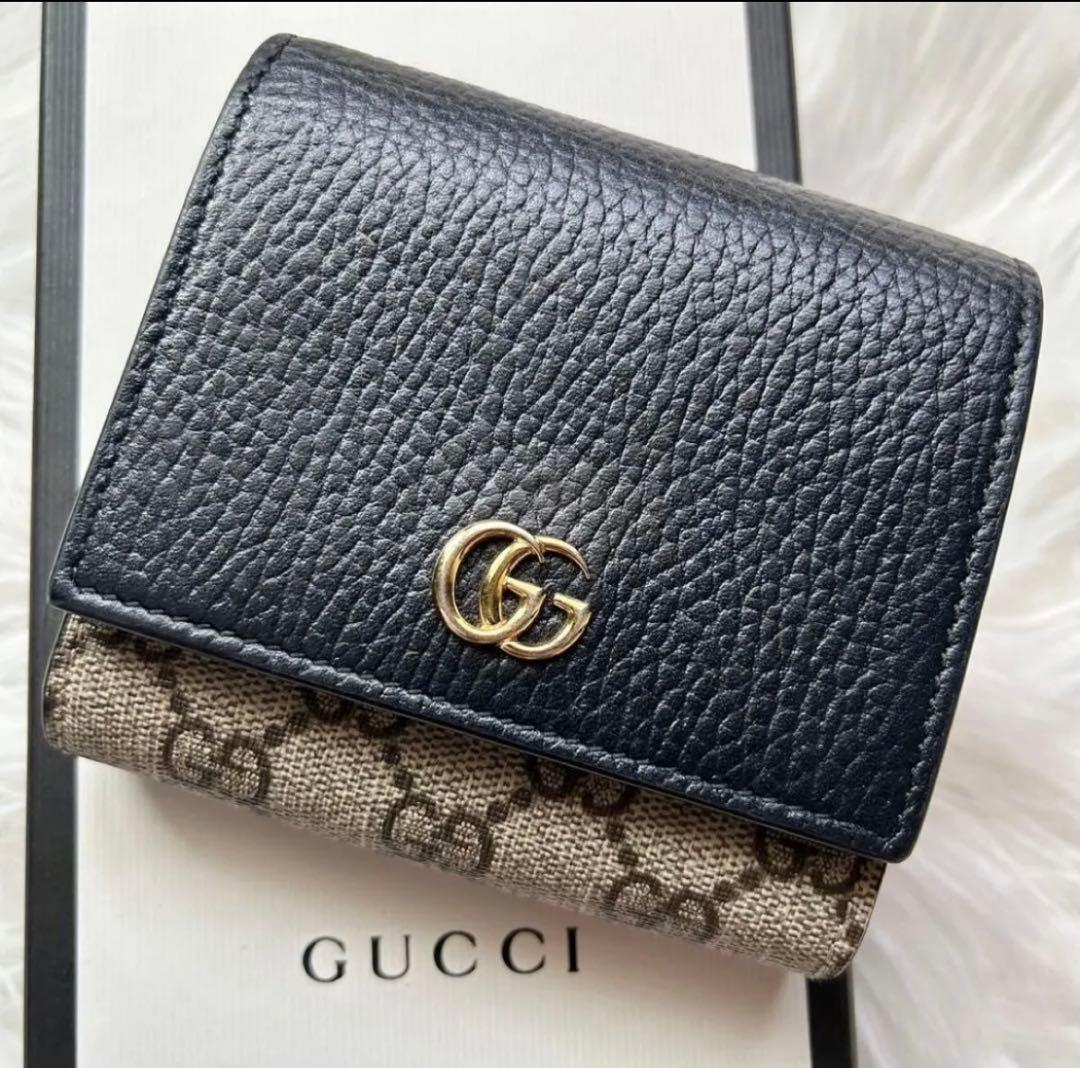 GUCCI 二つ折り財布 GGマーモントミディアム ウォレット