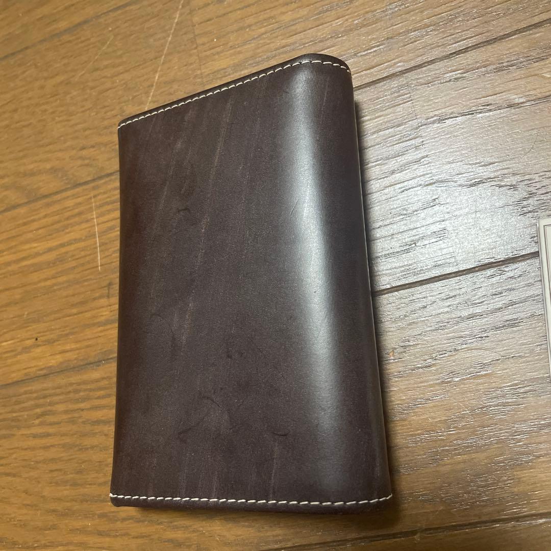 Whitehouse Cox 三つ折り財布 ダークブラウン✖️グリーン　箱なし
