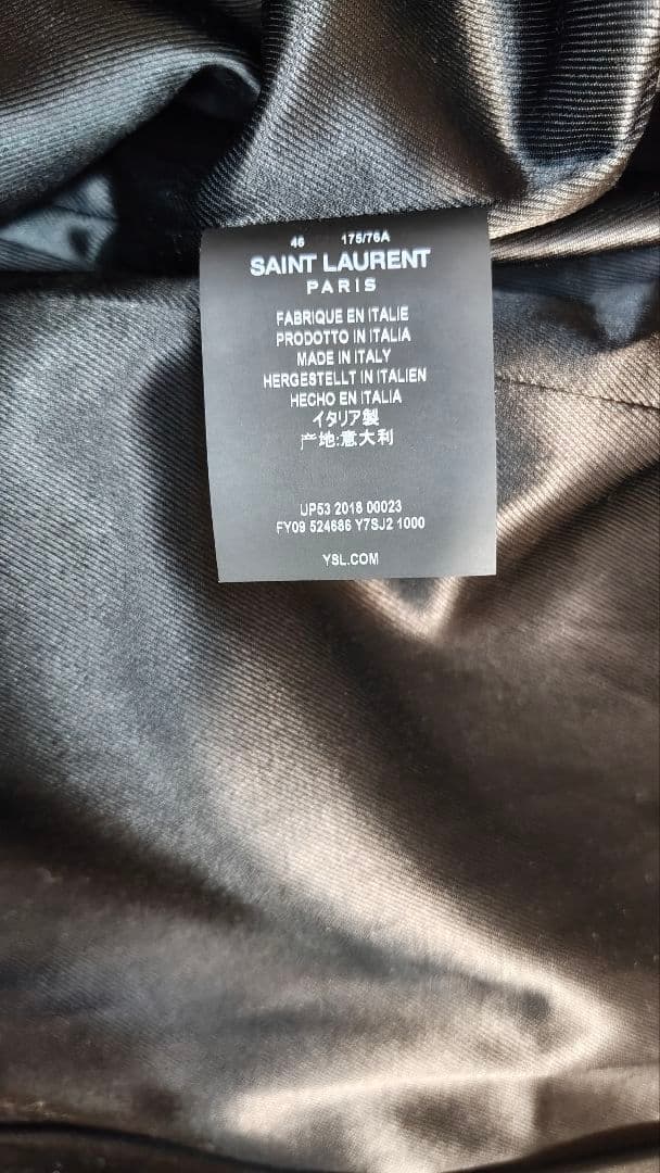 z*9様 『オークション価格』美品 SAINT LAURENT ブラック チェス