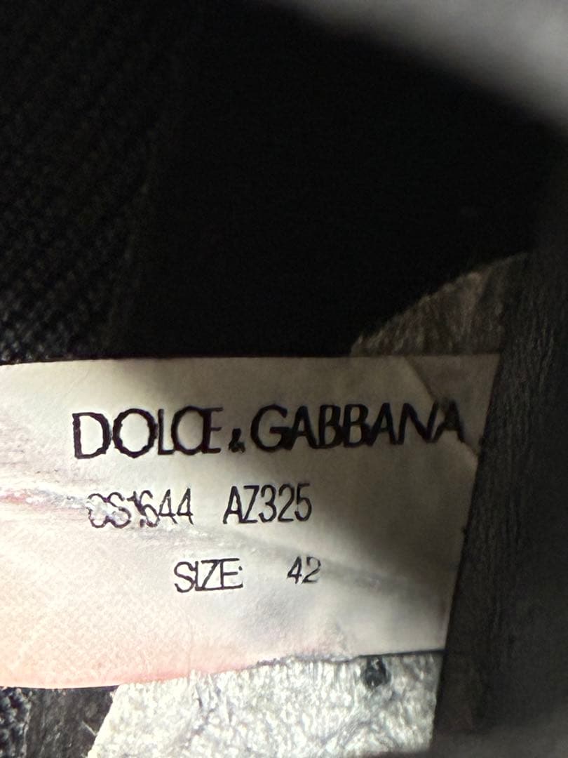 DOLCE&GABBANA スニーカー スパンコール ブラック シルバー 42