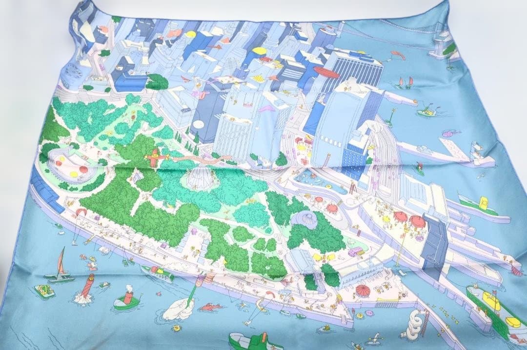 【美品】Hermès　エルメス　カレ90　バッテリーニューヨーク