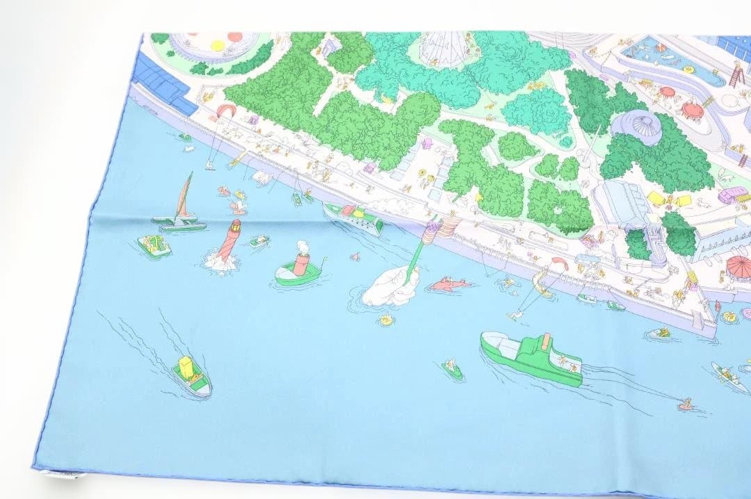 【美品】Hermès　エルメス　カレ90　バッテリーニューヨーク