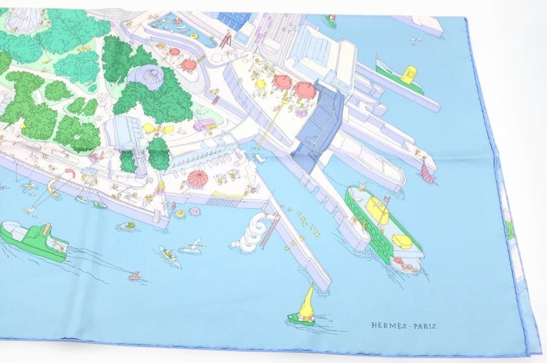 【美品】Hermès　エルメス　カレ90　バッテリーニューヨーク