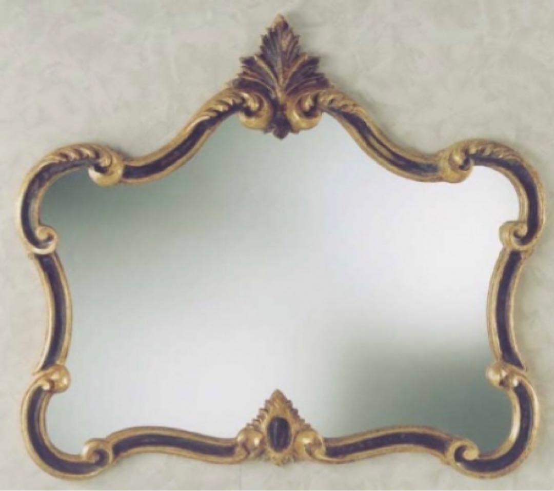 イタリア製 アンティーク風　ゴールド ウォールミラー