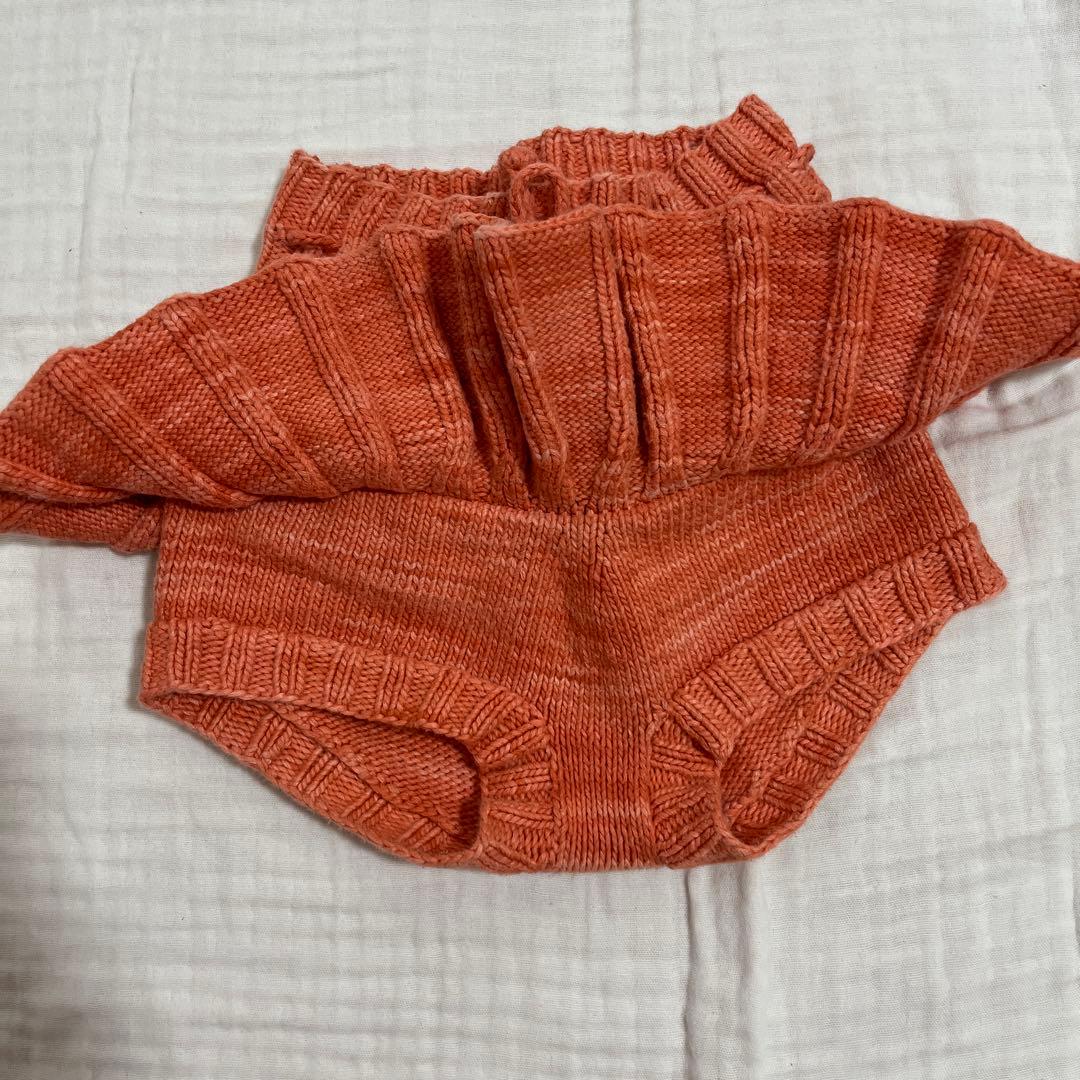 misha&puff コットン　スケポン　4-5y オレンジ