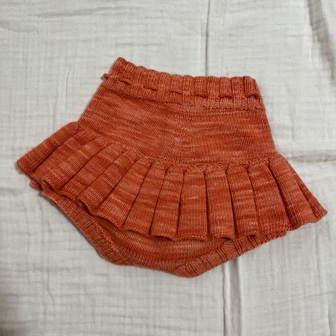 misha&puff コットン　スケポン　4-5y オレンジ