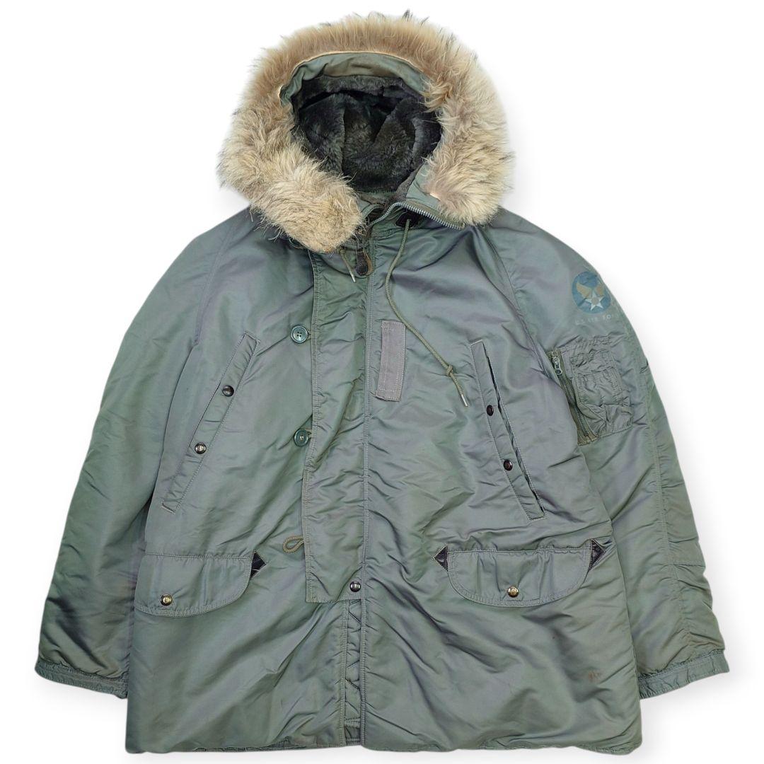 【50s】米軍実物 USAF 最初期 黒タグ N-3B フライトジャケット L